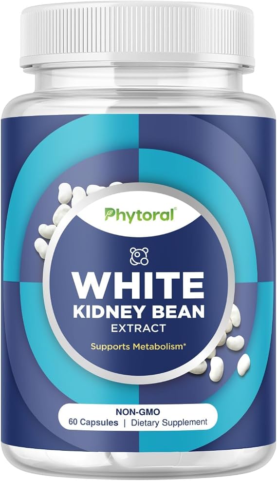 White Kidney Bean Extract Carb Blocker Capsules, Formula - 60 Count