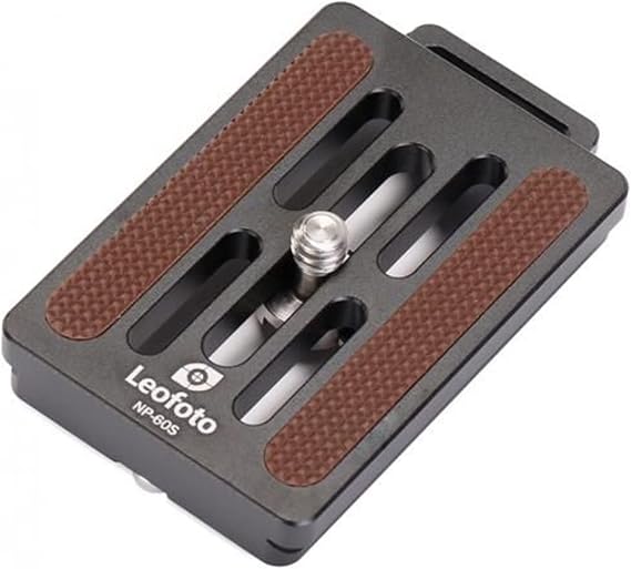 LEOFOTO NP-S QR Plate, 50/60/70MM Arca Plate, 1/4" Camera Screw, Safety Screw, Arca Compatible (NP-60S)