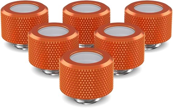 PrimoChill 14mm OD Rigid SX Fitting - 6 Pack - Candy Copper