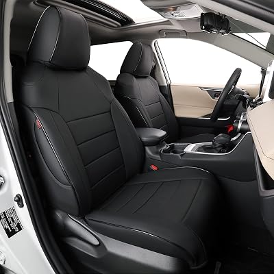 EKR Corolla Cross Seat Covers Custom Fit for Toyota Corolla Cross 2022 2023 2024 2025 2026 XLE No Hybrid Car Seat Covers Full Set,Faux LeatherBlack