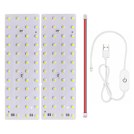 2PCS Lithophane LED Backlight Board Kit KC009 KC010 for Bambu Lab H2C/X1/P2S/A1 LED Light Board Backlights Makerworld Model Parts USB 3D Print Accessory Photo Model DIY Light Box