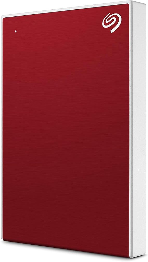 Seagate Backup Plus Slim 1TB External Hard Drive Portable HDD Red USB 3.0 for PC Laptop and Mac, 1 year Mylio Create, 2 Months Adobe CC Photography, (STHN1000403)