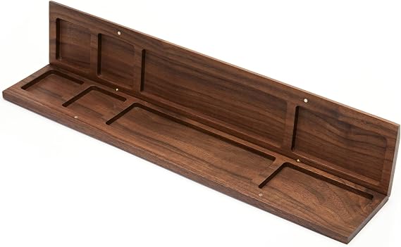 Wooden Keyboard Wrist Rest, Natural Walnut Wood, Ergonomic Desktop Wrist Support (Black Walnut, 100%)