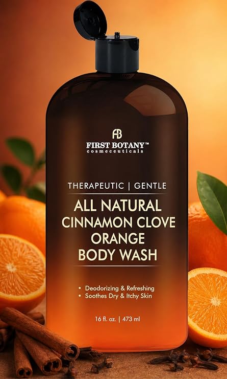 First Botany ALL Natural Body Wash, 16 fl oz, Cinnamon Clove Orange