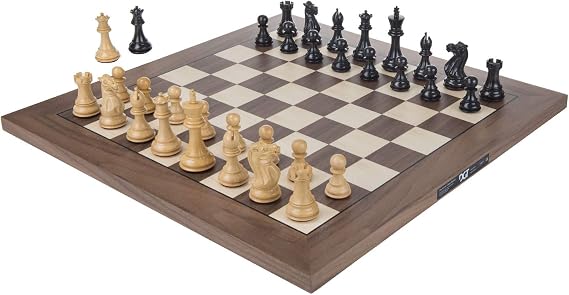 DGT USB Walnut e-Board with Classic Pieces - Electronic Chess
