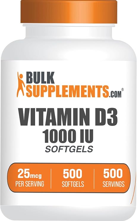 Vitamin D3 1000IU Softgels - Cholecalciferol, D3 Supplement, Vitamin D 1000 IU - 1 Vitamin D3 Softgel (25mcg of Vitamin D) per Serving, 500 Count (Pack of 1)