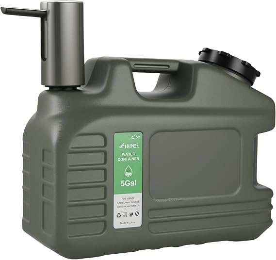 5 Gallon Water Jug, Bpa Free Portable Large Water Jug, Emergency Water Storage Containers for Outdoor Hiking Camping