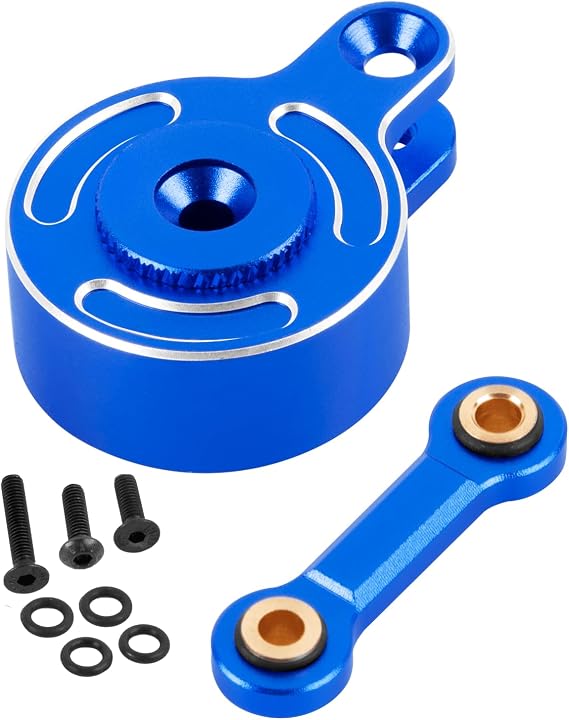 RC Direct Mount Servo Saver 23T Spline Upgrades Part for 1/10 Big Rock 3S BLX,Granite/Senton/Vorteks 3S BLX &Mega550,Kraton/Outcast 4S BLX,Alloy Servo,Replace ARA340181,Navy Blue