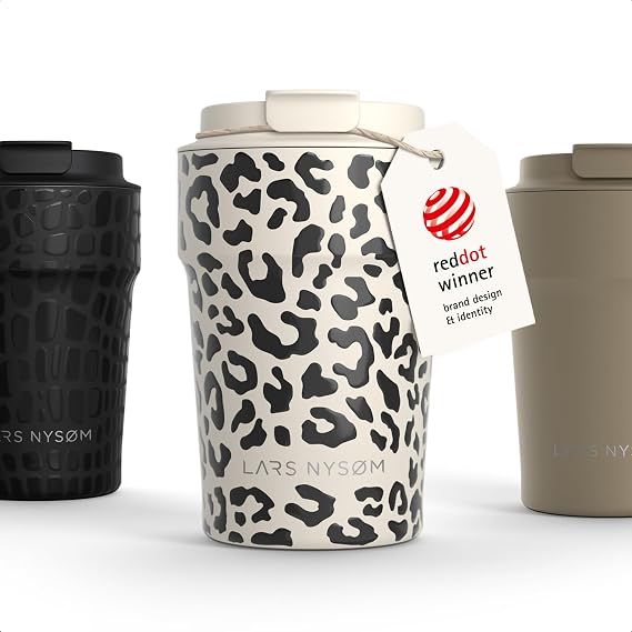 LARS NYSØM Thermal Mug 380 ml – Coffee Mug to Go – Coffee to Go Mug