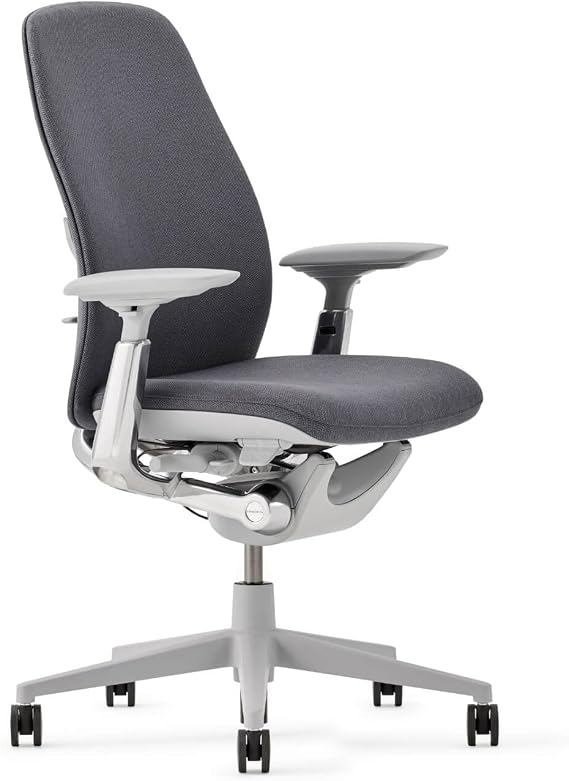 Haworth Zody Ergonomic Office Chair, Home Office Desk Chair, Steel | Computer Desk Chair with Seat Height Adjustment, Dual Posture Upholstered Back, and without Lumbar Support