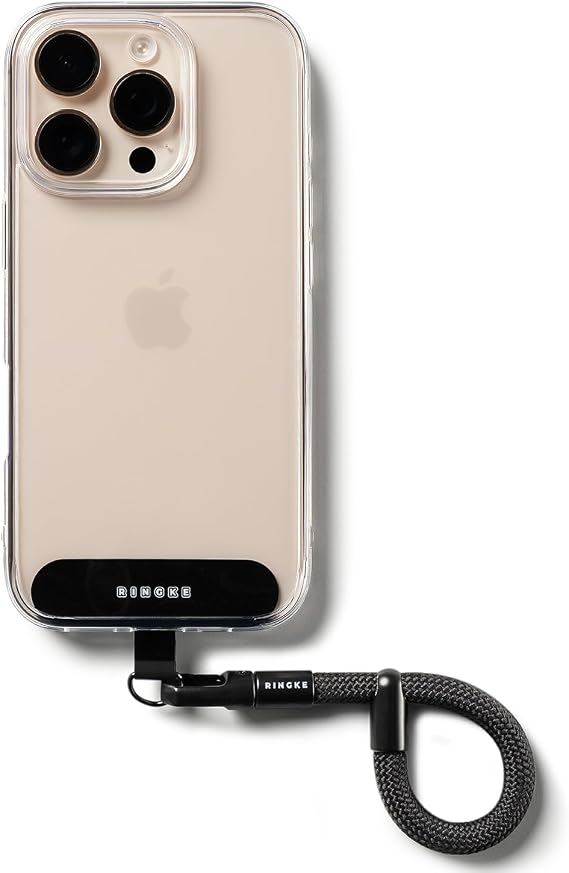 Ringke Holder Link Flow Finger Ring Phone Wrist Strap, Adjustable Lightweight Soft Charm with Tether Tab, Travel Essentials