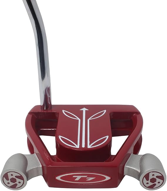 Red Mallet Golf Putter Right Handed with Alignment Line Up Hand Tool 33 Inches Senior Women's Perfect for Lining up Your Putts