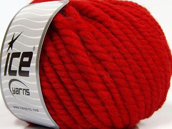 Red Merino XL Yarn - Super Bulky 100% Merino Wool 100 Gram (3.53 Ounces) 30 Meters (32 Yards)