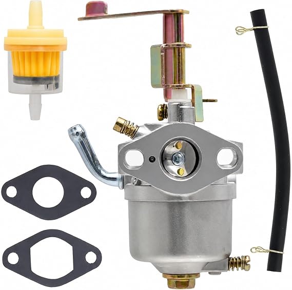 FitBest Carburetor Tune-up kit Replacement for Champion 80cc 1200/1500W Generators Models 42436, 42432, 62422, 200915 Includes Gaskets, Fuel Line & Filter