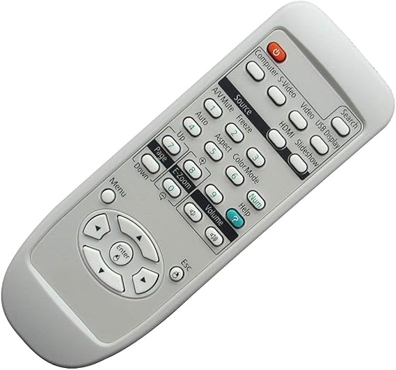 Repla Remote Control for EPSON EMP-1715 H550B EB-84E EB-84HE EB-1725 EB-1730W EX5250 XGA PRO EB-1720 EB-440W 3LCD Projector