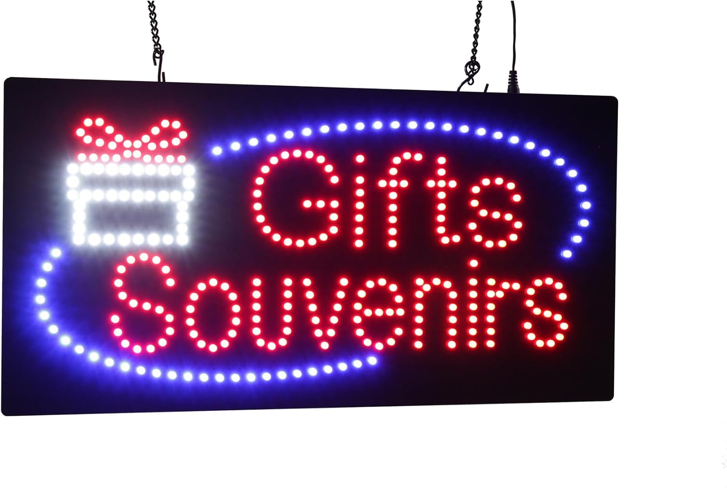 Gifts Souvenirs Sign, 19x10, 48x24cm, TOPKING, LED, Neon, Florescent, Signage, Signboard, Display, Billboard, Screen, Grand Opening, Gift