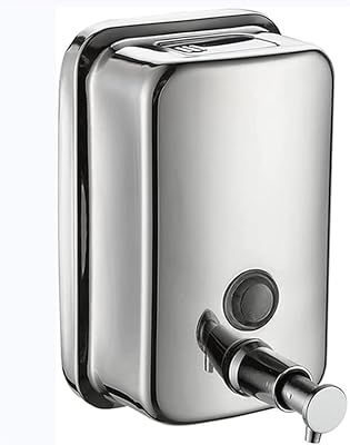 Soap Dispenser，Stainless Steel Wall Mounted Manual Pump Soap Dispenser,Hand Soap Dispenser Commercial for Bathroom&Kitchen 500ml