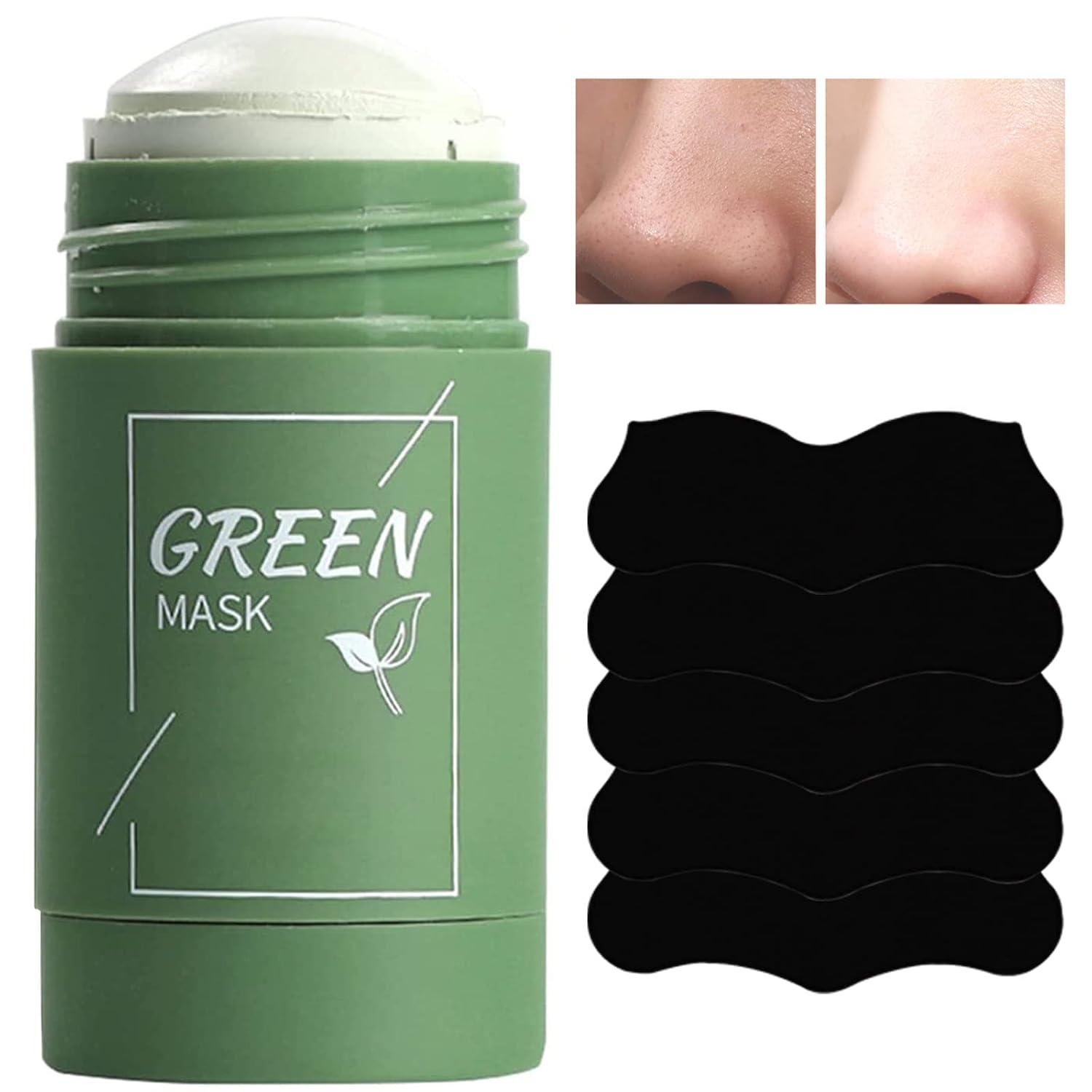 Kiara Lynch DV Stick, Green Tea Mask Blackhead Remover Stick, Poreless Deep Cleanse Green Tea Mask Anewoo Green Tea Cleansing Mask, Green Tea Face Mask, Green Tea Pore Cleansing Stick 1 Pc