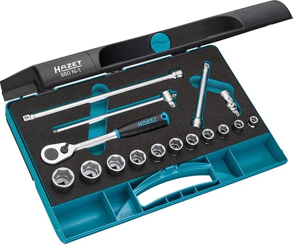Hazet 880N-1 Socket Set 3/8 16 Pieces Multi-Colour