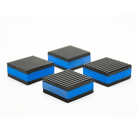 7/8 Inch Thick Rubber Anti-Vibrations Damping Pads Pack, Heavy Duty Sound Insulating Pad for Air Compressor, Conditioner, Automotive, Mechanic (2 Inch Wide)