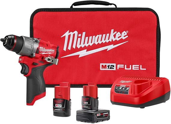 Milwaukee Electric Tools 2503-22 M12 Fuel 1/2" Drill Driver Kit
