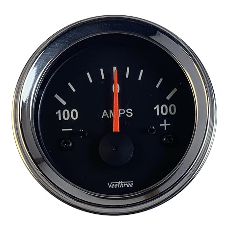 Ammeter 100 Amp (Chrome/Black)