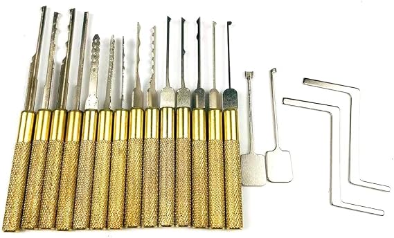 18pcs Dimple Lock Pick Tools with Round Handle,Pick UK Door Lock Quickly