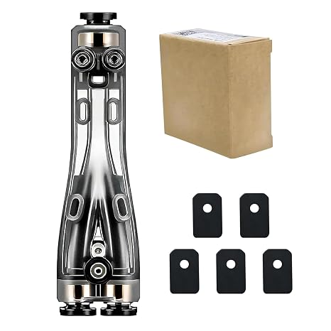 Bamboo 4 in 1 PTFE Adapter for Bambu Lab X2D/H2C/H2D/H2S/P1S/P1P/P2S/X1C/A1/A1MINI/A2L 3D Printer, Multi-Filament Compatibility, Built-in Cleaning Blade & Anti-Clog Design for Smooth Feeding
