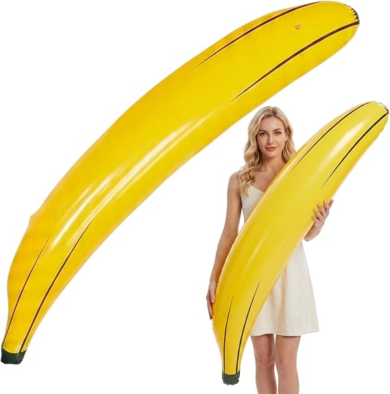 180cm Giant Inflatable Banana, Giant Inflatable Party Decor, Pool and Beach Fun, Social Media Photo Prop, Themed Event Decoration, 1.8 Meter Large Novelty Item, Youth Celebration Accessory
