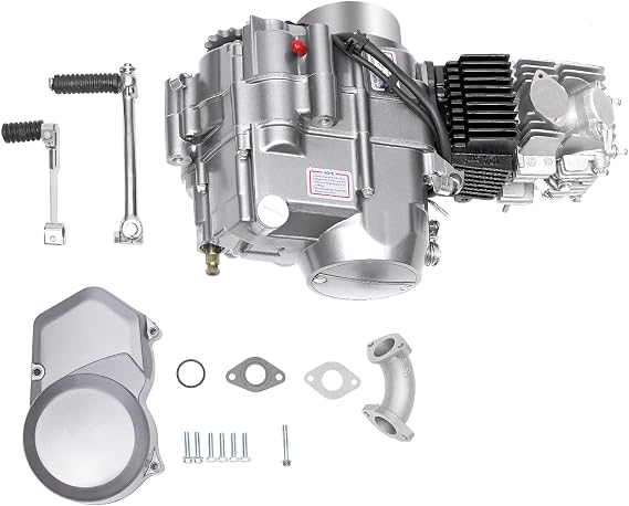 140cc Engine 4 Stroke Single Cylinder Horizontal Engine 4-Speed Manual Clutch Motor Kit with Kick-Starter 140cc Pit Dirt Bike Engine Fit for Honda CRF50 / CRF70 / XR50
