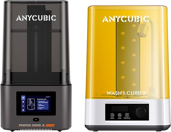 ANYCUBIC Photon Mono 4 Ultra and Wash & Cure 3.0, Resin 3D Printer Bundles