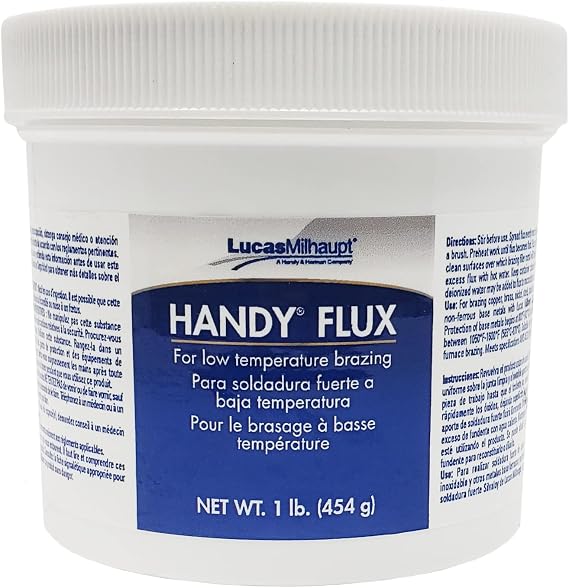 Rosenthal Collection Handy Flux Paste - Professional Solder for Jewelry, Gold, Silver, Copper, Brass, Steel - High Heat, Strong Bond, Easy Cleanup after Soldering - 1 Lb Jar