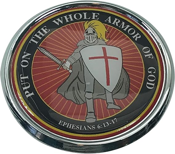 Armor of God Metal Chrome Emblem