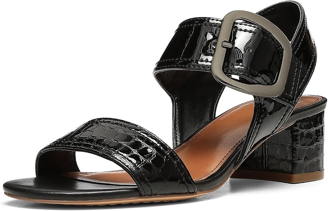 Donald Pliner Women's NEVE Heeled Sandal, Cushioned Insole, Open-Toe Sandal, Womens Sandal, Sandal with Straps, Day to Night Sandals