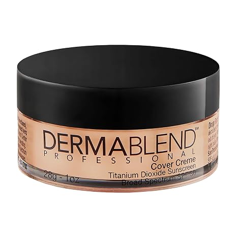 Dermablend Cover Creme Full Coverage Foundation Makeup, Hydrating Cream Concealer for Dark Circles and Blemishes, Maximum Coverage with Mineral Sunscreen SPF 30, 1 OZ
