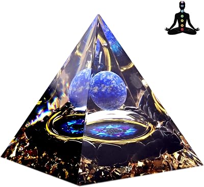 Orgonite Crystal Pyramid for Positive Energy, Zurligi Chakra Pyramid for Life, Handmade Orgonite Orgone Pyramid for Money, Wealth, Success, Spiritual Gifts for Women
