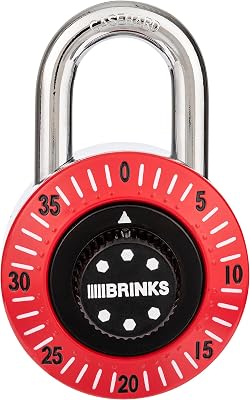 Brinks 172-49006 Dial Combination Padlock, 48mm