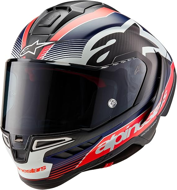 Alpinestars Supertech R10 Team Helmet, Carbon Fiber, Aerodynamic Full-Face Design, Ventilation & Safety, DOT & ECE Certified for Street & Track Riders