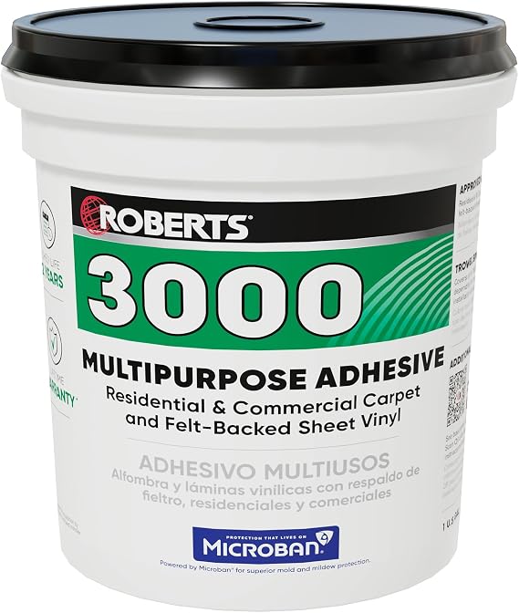Roberts Adhesive, 3000 Series, Creamy Tan, 4 gal, Pail 3000-1 - 1 Each