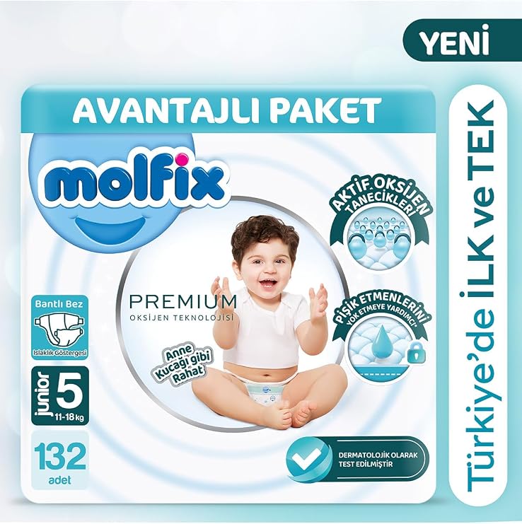 Molfix Premium Advantageous Package Size 5 132 Pieces