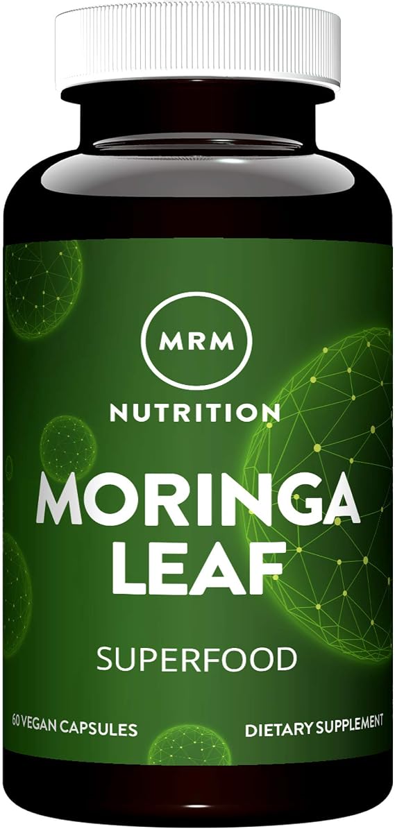 MRM Nutrition Moringa Leaf Capsules - for Women & Men, Vegan - 60 Servings