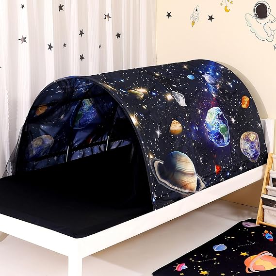 Bed Tent for Kids Lucky Castle Bed Tent Foldable Play House for Children Play Tents for Girls Boys Sleeping Canopy Playhouse