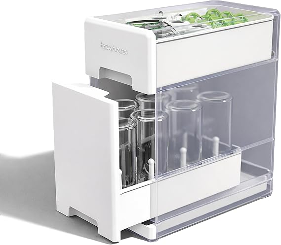 Baby Brezza Covered Drying Rack & Countertop Organizer, 8 Bottle Capacity