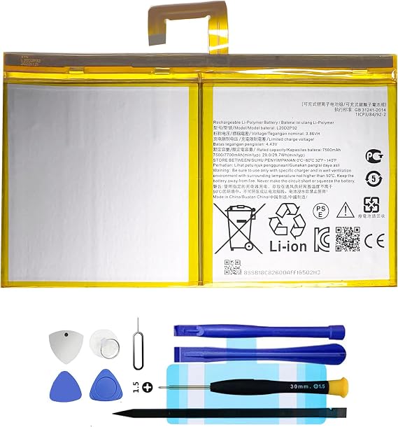 L20D2P32 Replacement Battery for Tab P11 5G TB-J606F TB-J607Z,0 Cycle Battery Compatible with Lenovo Tab P11 5G TB-J606F TB-J616F TB-J606N TB-J606M with Repair Tool Kits