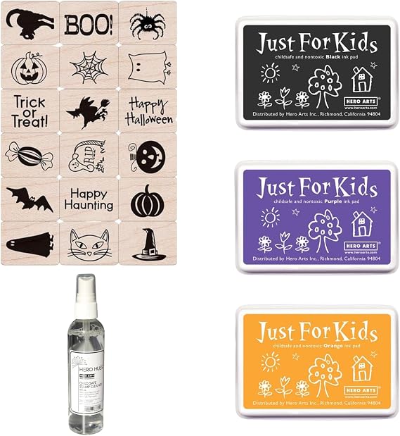 Hero Arts Just for Kids Ink and Stamp Bundle - Halloween