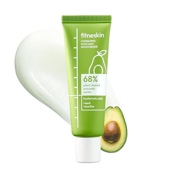 Hydrating Avocado Moisturizer, 1.7 Fl Oz (50ml) Avocado Fruit Water + Hyaluronic Acid, Vitamin B3 & Pro-Vitamin B5 Creamy-Soft Barrier Hydration, Fragrance-Free, Vegan Korean Skincare
