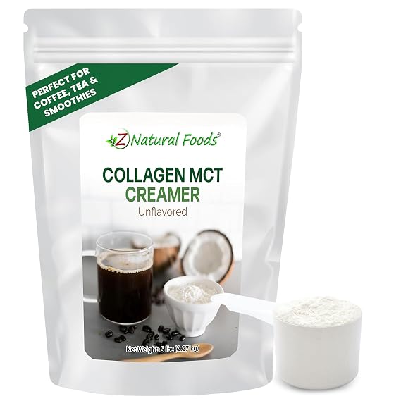 Z Natural Foods Collagen MCT Oil Creamer Powder - Unflavored, 5 lb