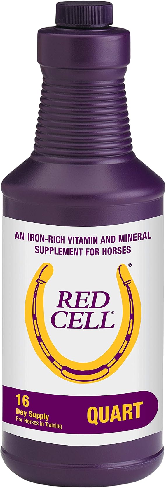 Horse Health Red Cell, Liquid Vitamin-Iron-Mineral Supplement for Horses, Helps Fill Important Nutritional Gaps in Horse's Diet, 1 Qt., 32 Oz., 16-Day Supply