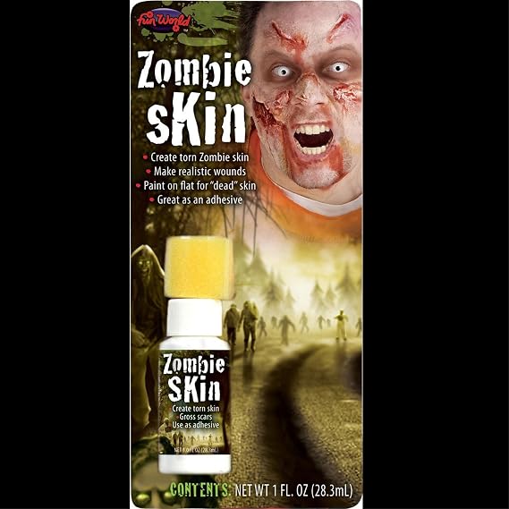 Walking Dead Fake-ZOMBIE SKIN-Torn Scars Wound FX Special Effects Horror Make Up