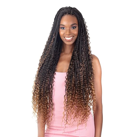 FreeTress Synthetic Hair Crochet Braids Boho Hippie Braid 30" (1-pack, 1)